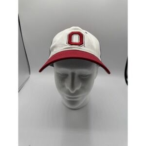 NWT Ohio State Buckeyes Hat White Red Cotton One Size Colorblock The Game NCAA